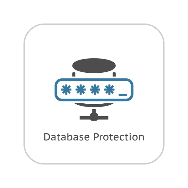 データベース保護のアイコン。フラットなデザイン. — ストックベクタ