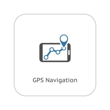 GPS navigasyon simge. Düz tasarım.