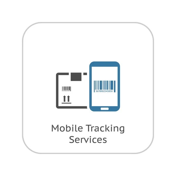 Mobile Tracking Services Icon. Flat Design. — Stock Vector