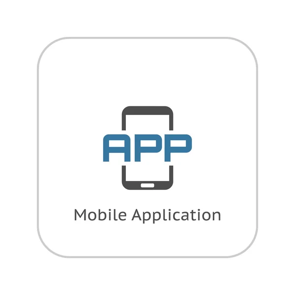 Icona applicazione mobile. Design piatto . — Vettoriale Stock