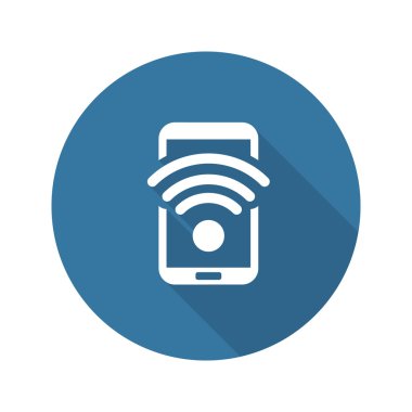 Wi-Fi Hotspot kutsal kişilerin resmi. Düz tasarım.