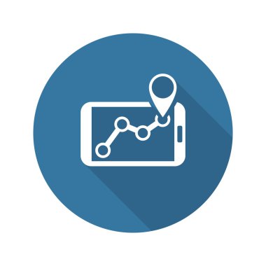 GPS navigasyon simge. Düz tasarım.