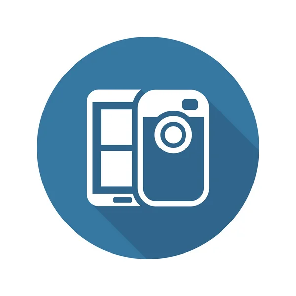Mobile Photo Blogging Icon. Diseño plano . — Vector de stock
