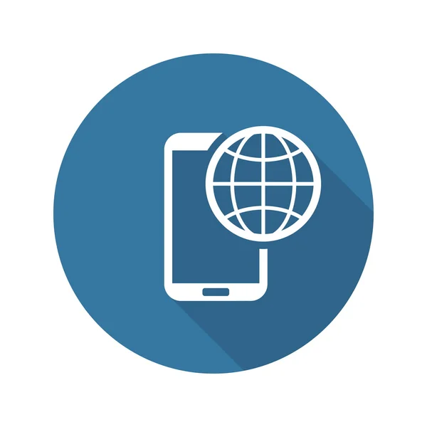 Icona internazionale del roaming. Design piatto . — Vettoriale Stock