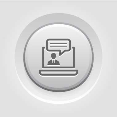 Online danışmanlık simgesi. İş kavramı