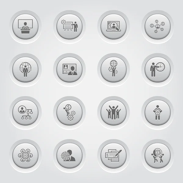 Set d'icônes d'affaires design plat — Image vectorielle
