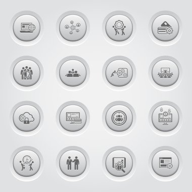 Düğme tasarım iş simgeler kümesi