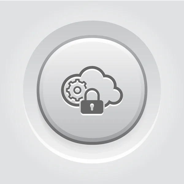 Icône de traitement Cloud sécurisé — Image vectorielle