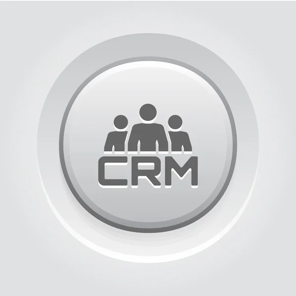 CRM-systeem pictogram. Platte ontwerp. — Stockvector