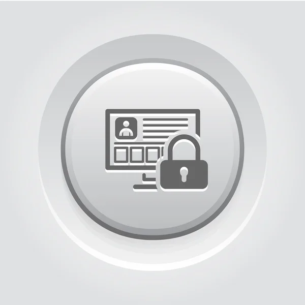 Icône de protection des données personnelles — Image vectorielle