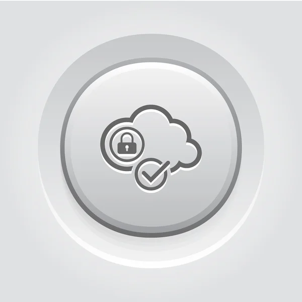 Felhő biztonság ikont — Stock Vector