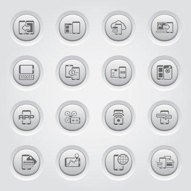 Hareket eden aygıt ve Hizmetleri Icons Set