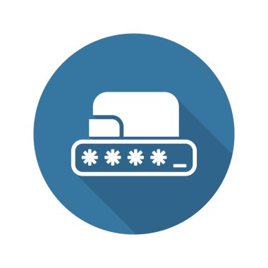 Modern düz dijital cüzdan güvenlik kavramı