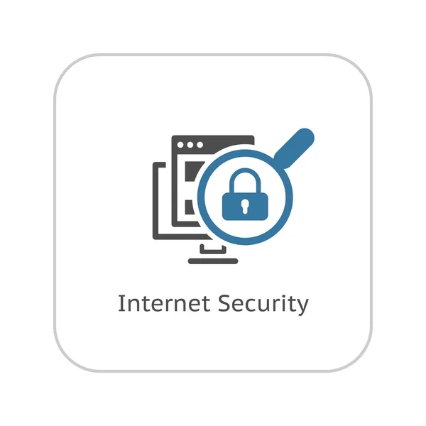Internet Security Icon. Flat Design. — Stock Vector