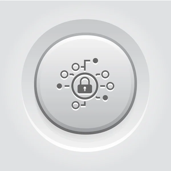 Icona della sicurezza informatica. Design piatto . — Vettoriale Stock