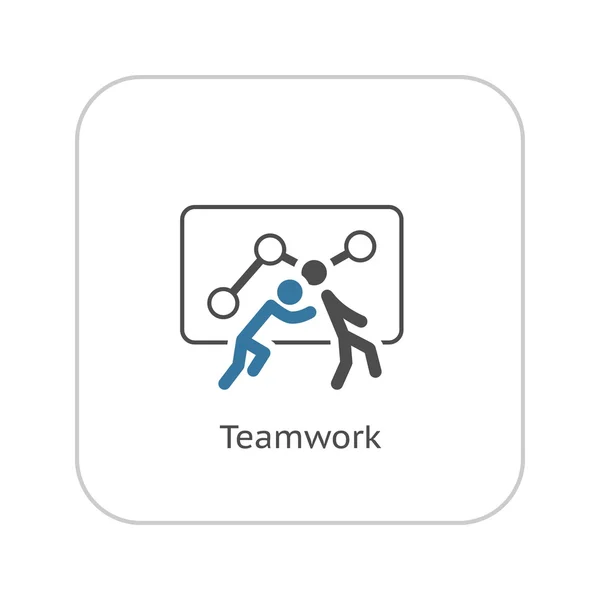 Teamwork. flache Bauweise. — Stockvektor