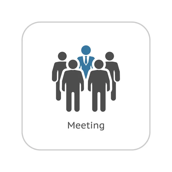 Meeting Ikone. flache Bauweise. — Stockvektor