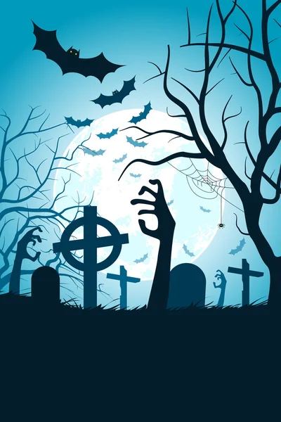 Halloween-Party-Plakat. Urlaubskarte. — Stockvektor