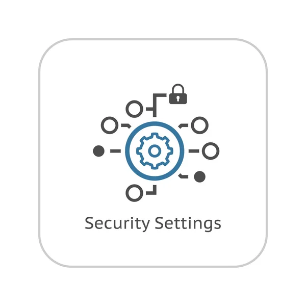 Security Settings Icon. Flat Design. — Stock Vector