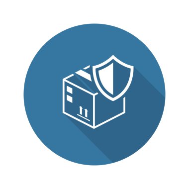 Kargo koruma simgesi. Düz tasarım.