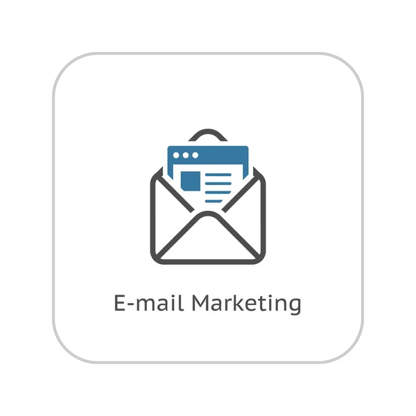 E-mail Marketing pictogram. Platte ontwerp. — Stockvector