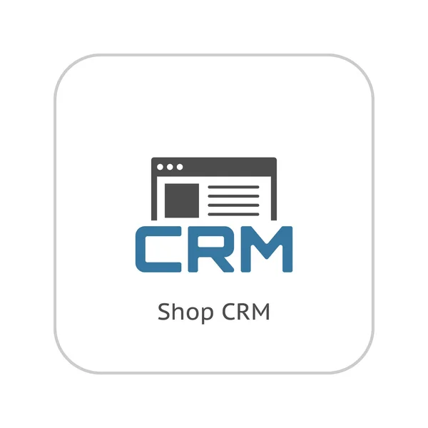 Shop crm system icon. flache Bauweise. — Stockvektor