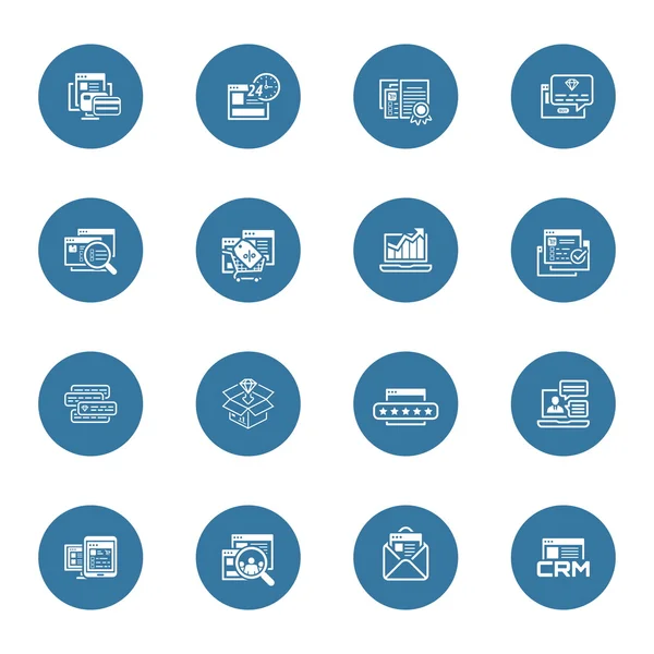 Conjunto de ícones de compras e marketing . —  Vetores de Stock