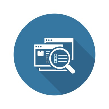 Web sitesi optimizasyonu simge. Düz tasarım.