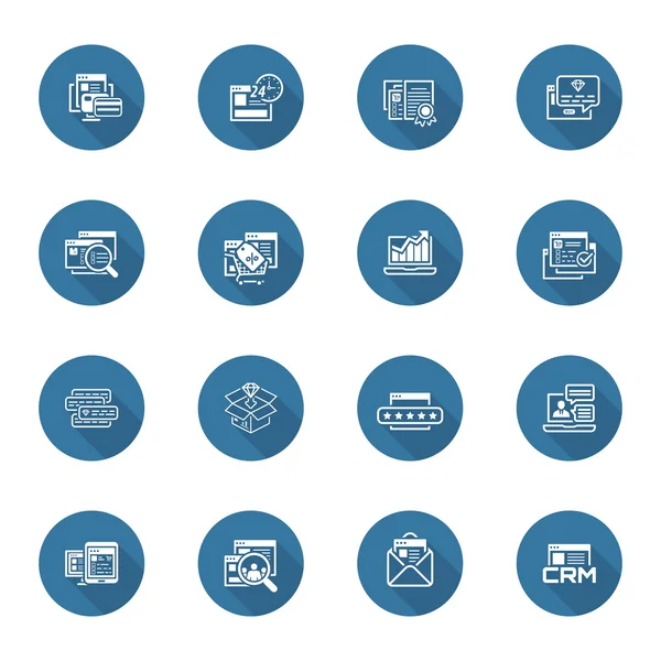 Conjunto de ícones de compras e marketing . —  Vetores de Stock