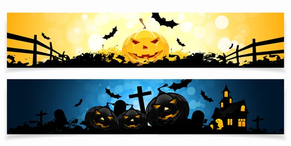 Set di banner di Halloween — Vettoriale Stock