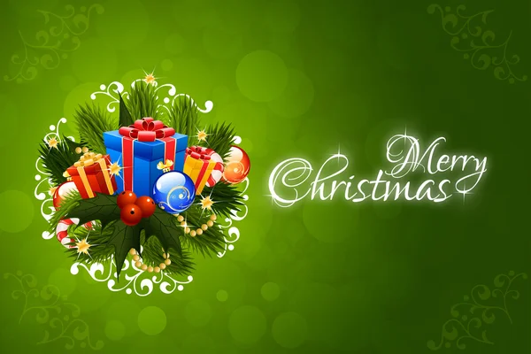 Tarjeta de felicitación de Navidad. Feliz Navidad letras — Vector de stock