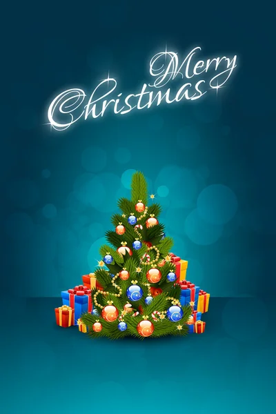 Boże Narodzenie kartkę z życzeniami. Wesołych Świąt Bożego Narodzenia napis — Wektor stockowy