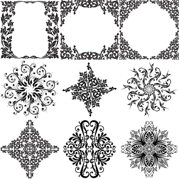 Elementos de diseño ornamental — Archivo Imágenes Vectoriales