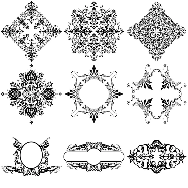 Elementos de diseño ornamental — Vector de stock