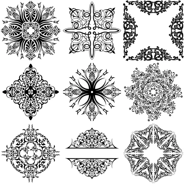 Elementos de diseño ornamental — Archivo Imágenes Vectoriales