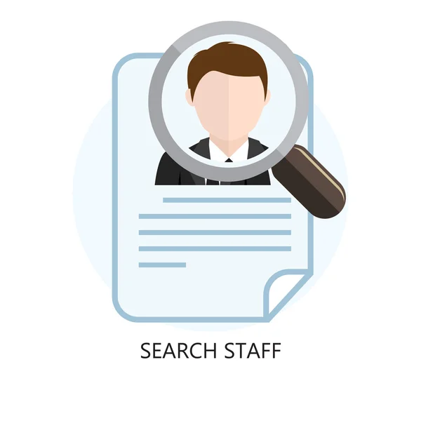 Search Staff Icon Concept — Stock Vector