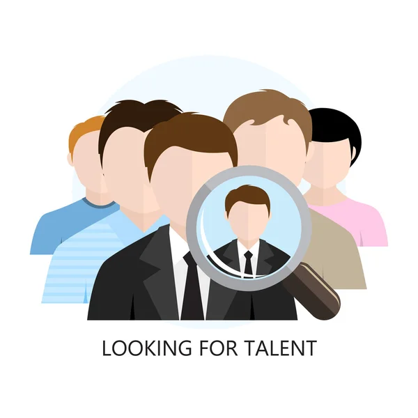 Looking for Talent Icon Flat Design — Stock Vector