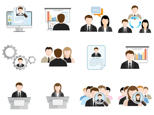 iş düz simgeler kümesi