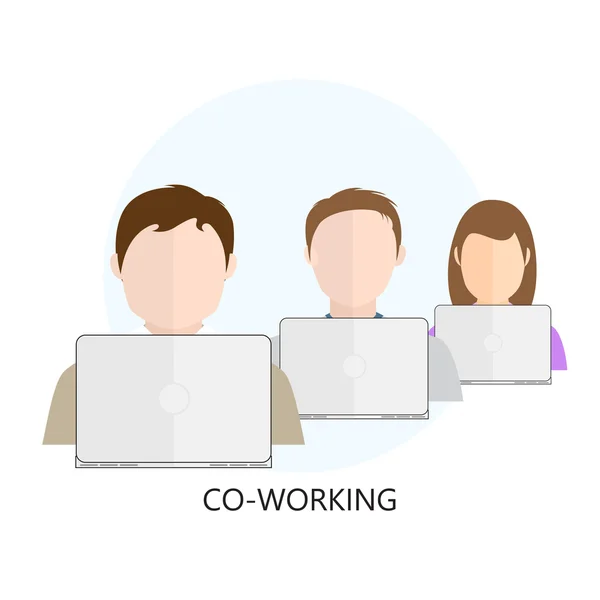 Co-working Icon — 스톡 벡터