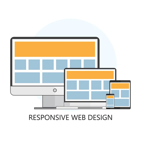 Responsive Web Design Ikone — Stockvektor