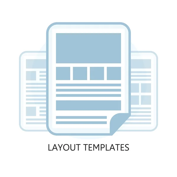 Isolated Flat Design Layout Templates Icon — Stock Vector