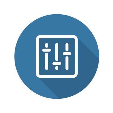 Güç kaymak simgesi. Düz tasarım. Uzun Gölge.