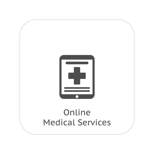 Online Medical Services Icon. Design plat . — Vector de stoc