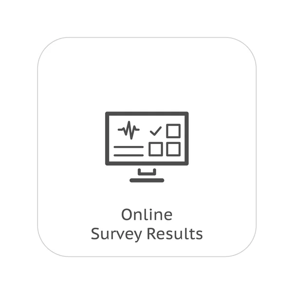 Online Survey Results and Medical Services Icon. Flat Design. — Stock Vector
