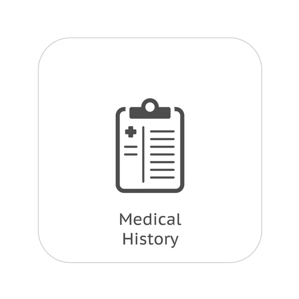 Icono de Historia Médica y Servicios Médicos. Diseño plano. — Vector de stock