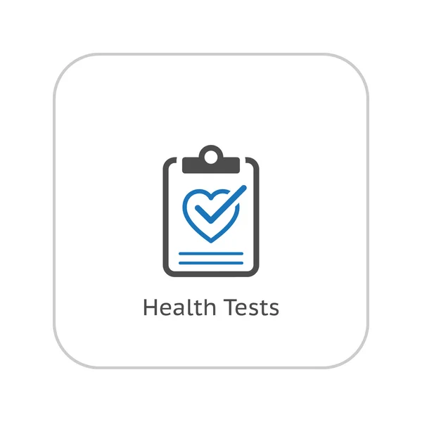 건강 검사 및 의료 서비스 아이콘 평면 디자인. — 스톡 벡터