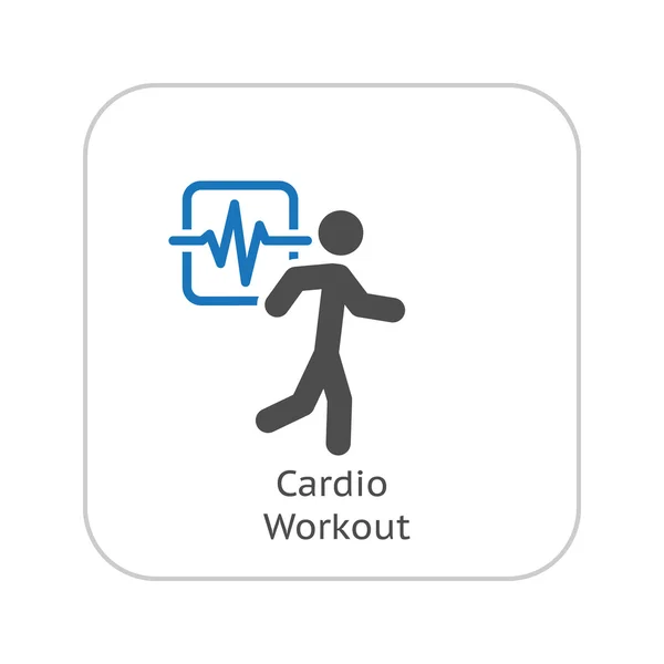 Cardio Workout and Medical Services Icône. Conception plate . — Image vectorielle