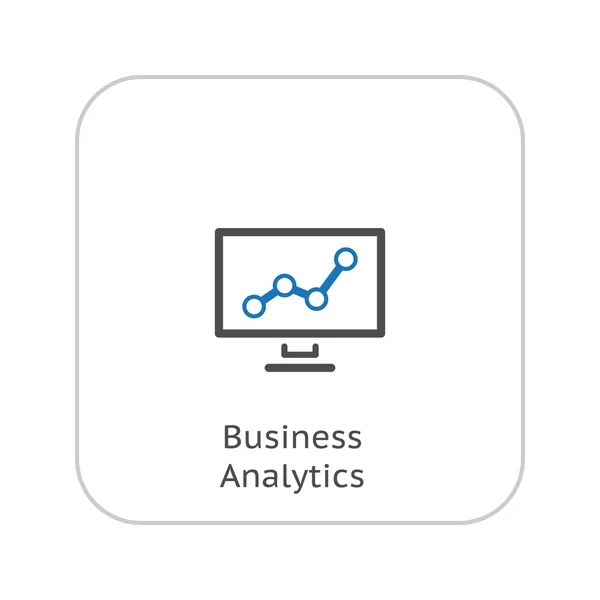 Icono de Business Analytics. Concepto de negocio. Diseño plano . — Archivo Imágenes Vectoriales