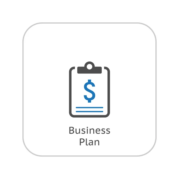 Icône du plan d'affaires. Concept d'entreprise. Conception plate . — Image vectorielle