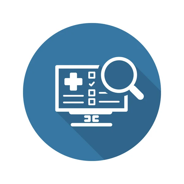 Search Online Instruction and Medical Services Icon. Flat Design — Stock Vector